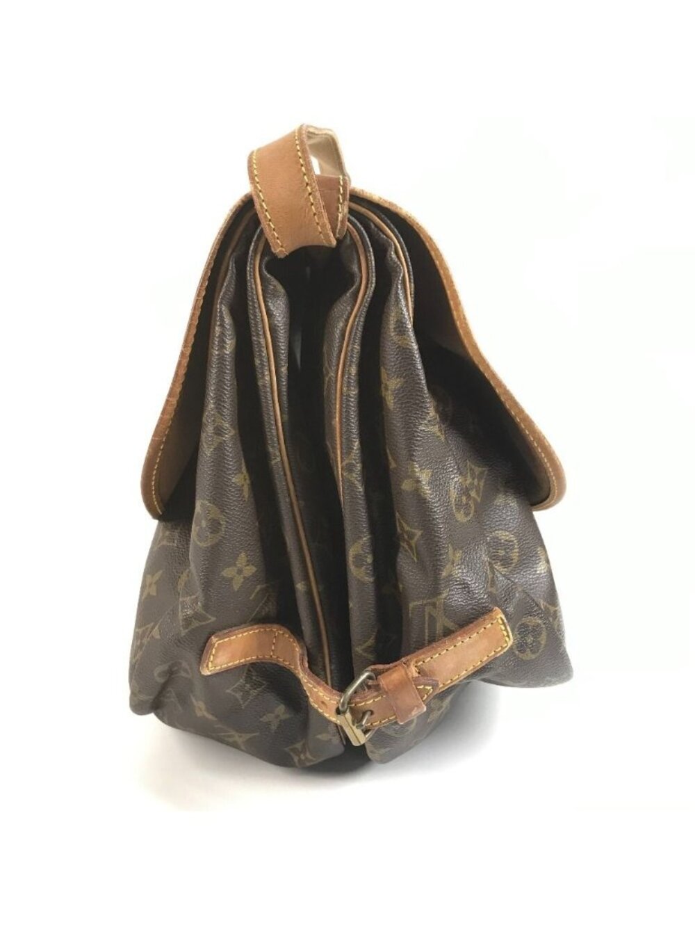 Louis Vuitton Shoulder Bag Saumur 35 Monogram Canvas Brown - Picture 3 of 9
